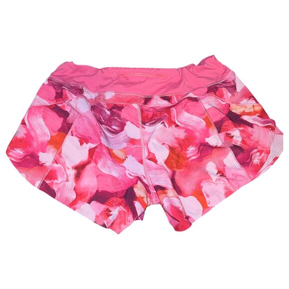 Athleta Run With It 4.5" Active Running Shorts Printed Energy Coral Size XL - Picture 3 of 4